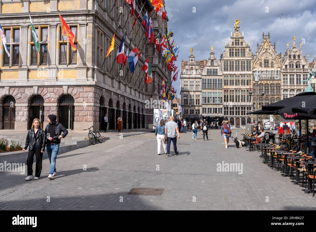Anvers, Belgium - 9 September 2022: Antwerp city hall on Grote Markt Stock Photo
