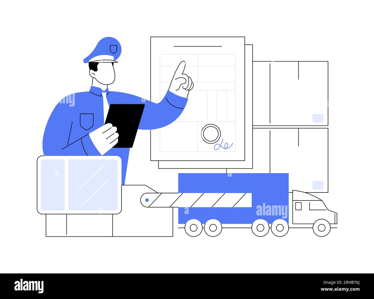 Certificate of origin abstract concept vector illustration Stock Vector