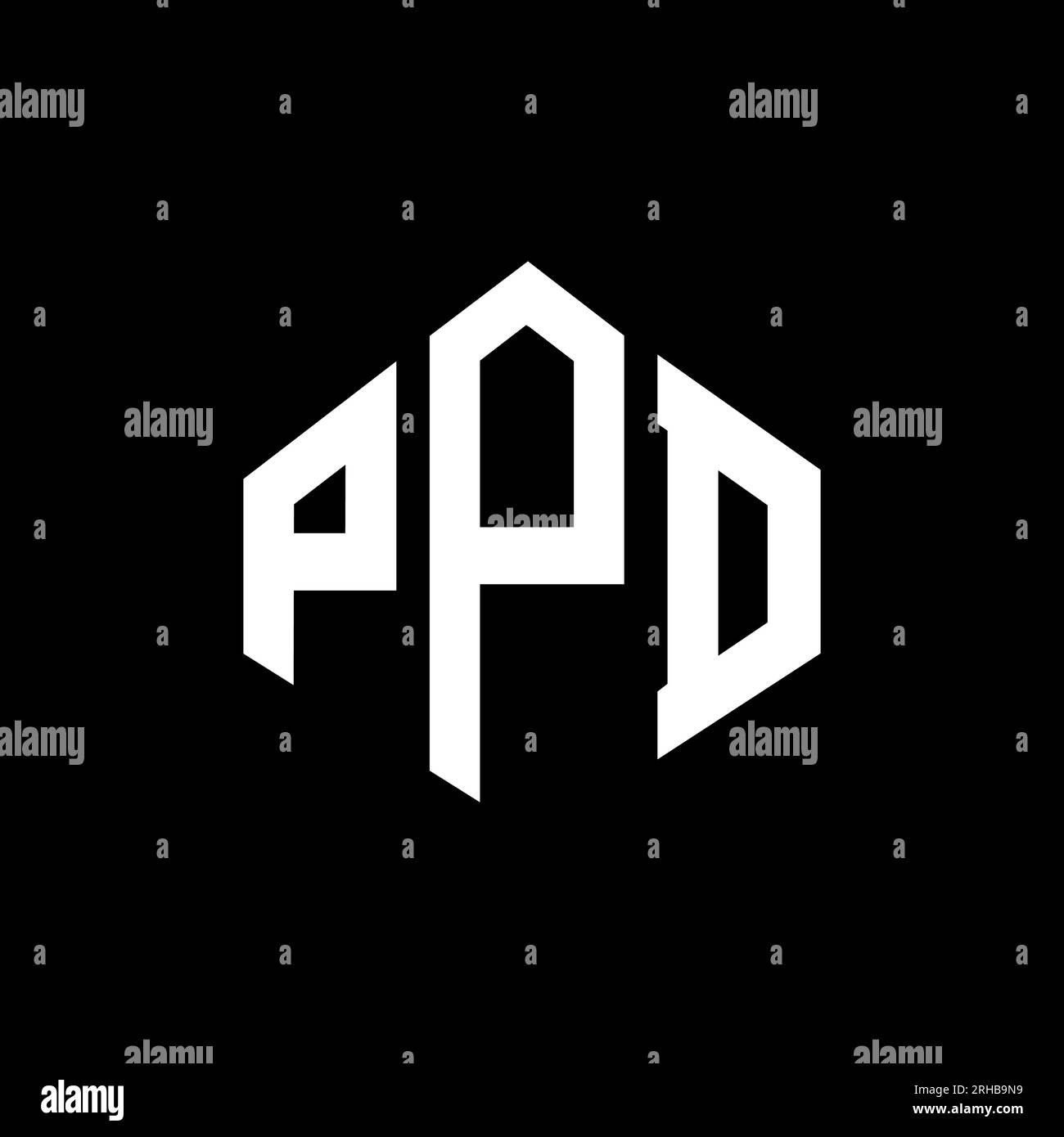 PPD Letter Logo Design With Polygon Shape PPD Polygon And Cube Shape 
