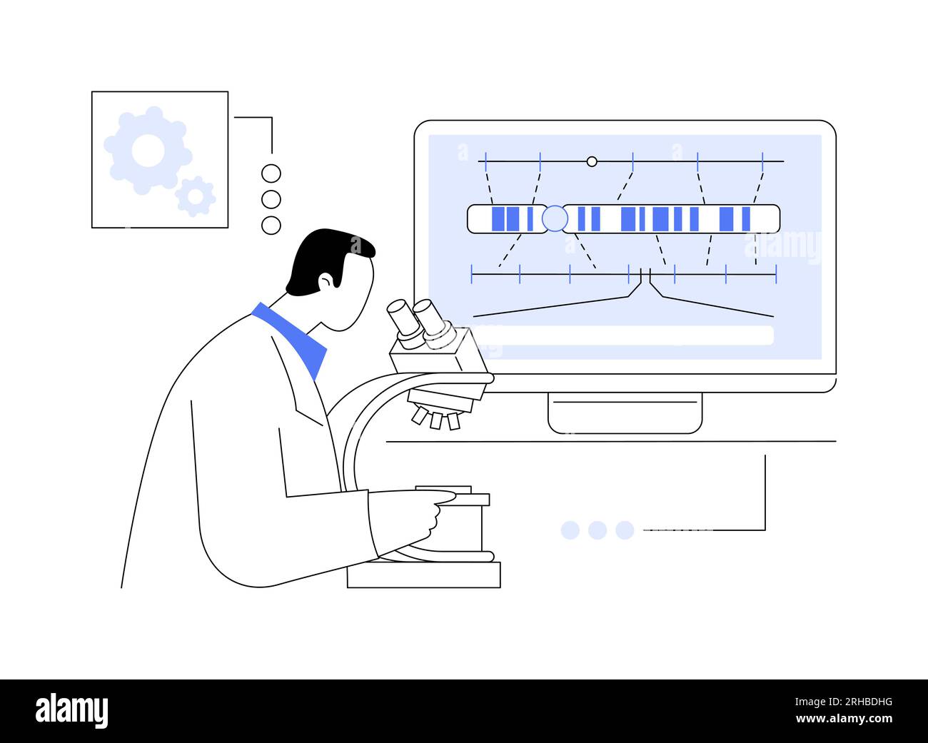 Gene mapping abstract concept vector - Gene Mapping Abstract Concept Vector Illustration 2RHBDHG