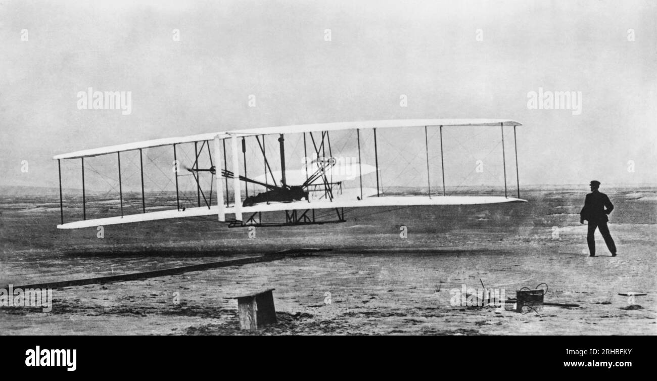 Kitty Hawk, North Carolina December 17, 1903 Orville Wright flying