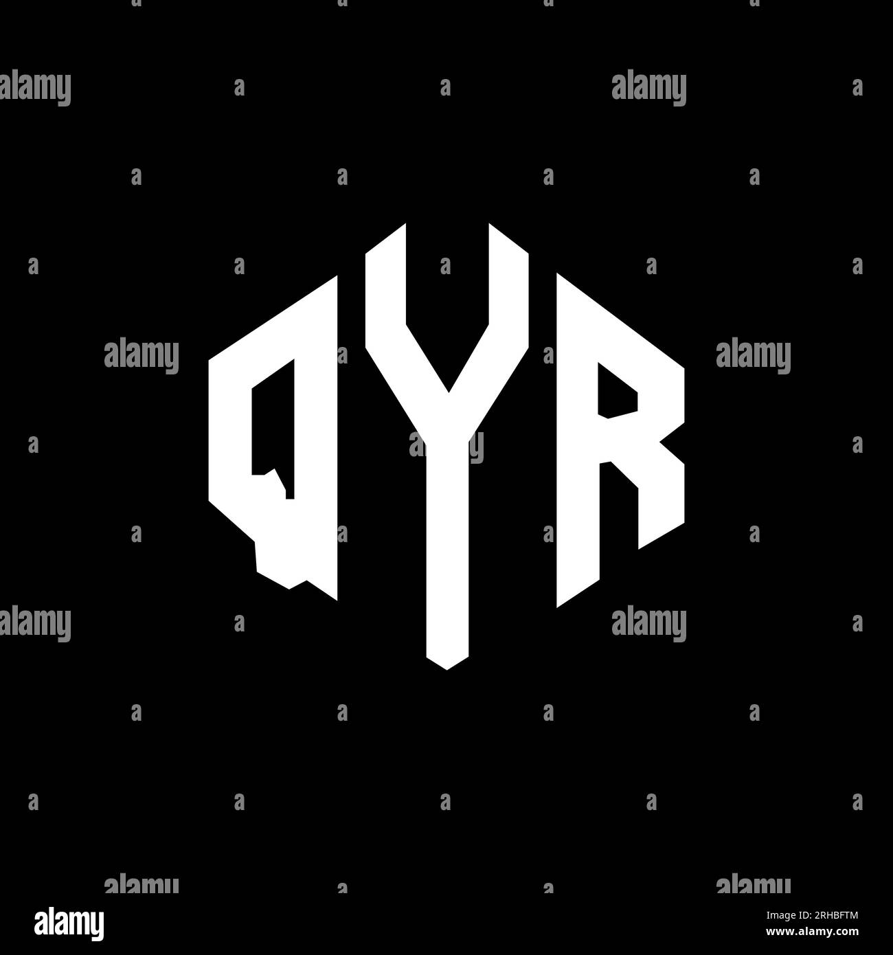 QYR letter logo design with polygon shape. QYR polygon and cube shape ...