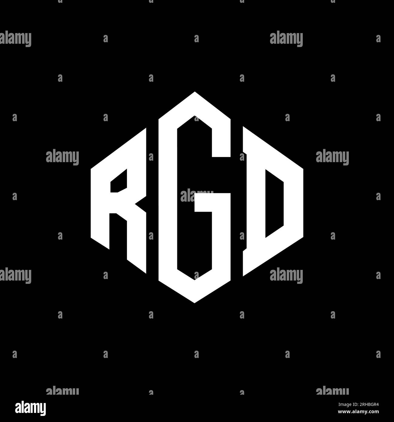 RGD letter logo design with polygon shape. RGD polygon and cube shape ...