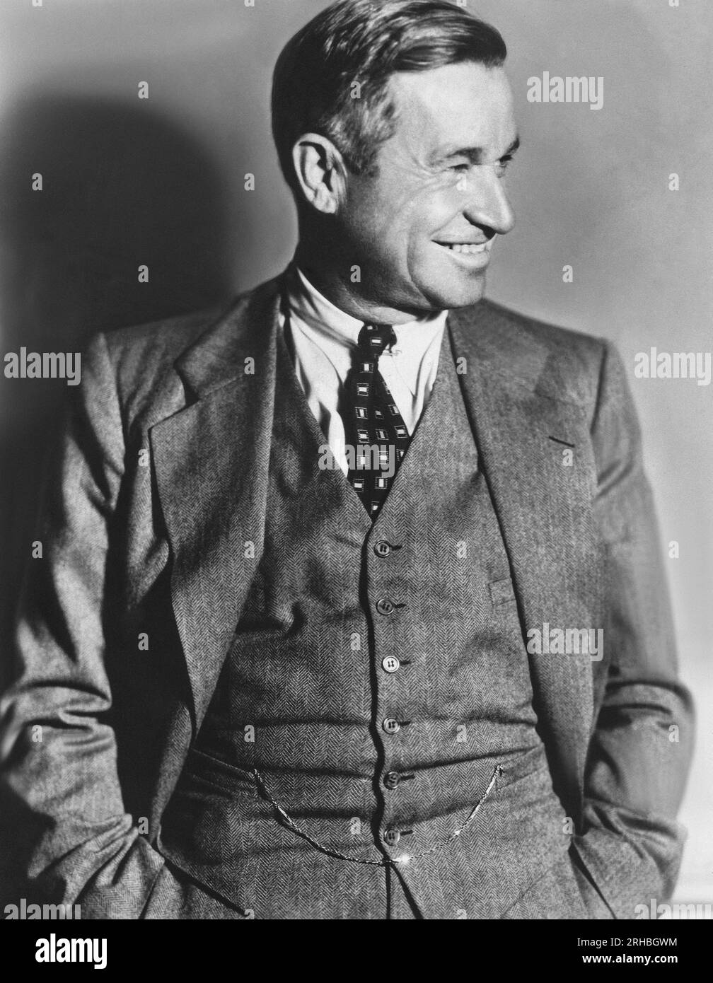 United States: c. 1930 A portrait of Will Rogers, actor, cowboy ...