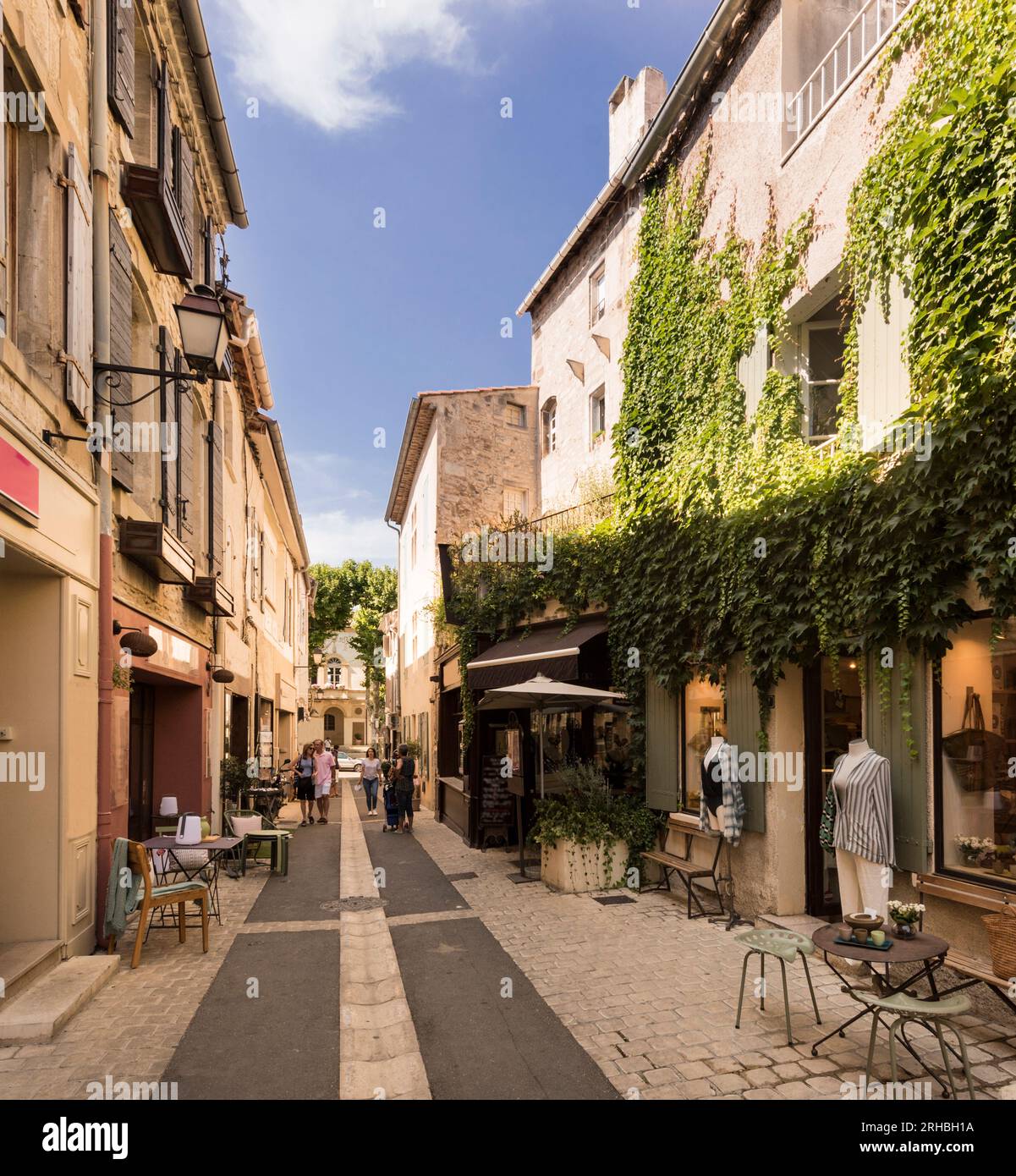 St Remy de Provence, Buches du Rhone, France, 29,06,2018Street in