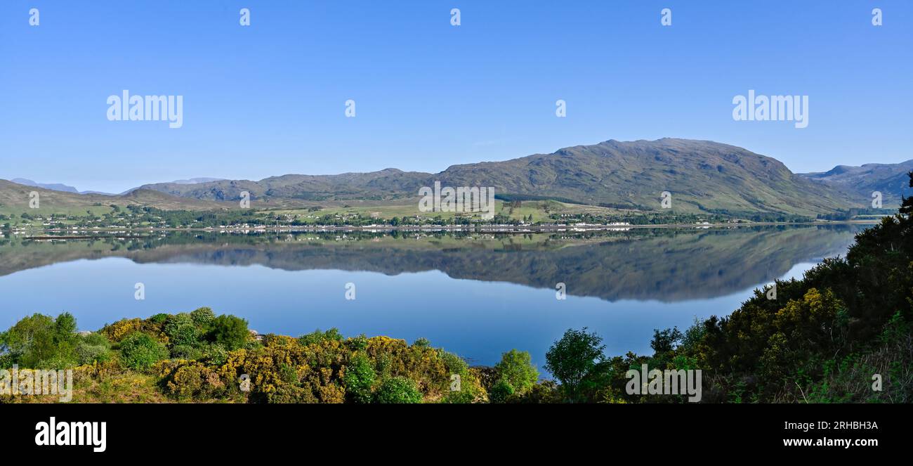 Loch Carron from part of the NC500 or North Coast 500 Route near Applecross Scotland Stock Photo