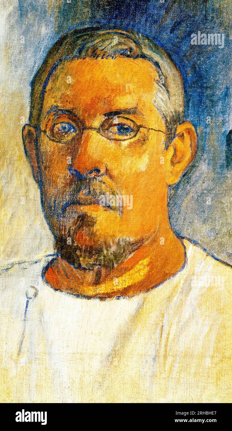 Paul Gauguin's Self-Portrait  famous painting. Original from the Kunstmuseum Basel Museum. Stock Photo