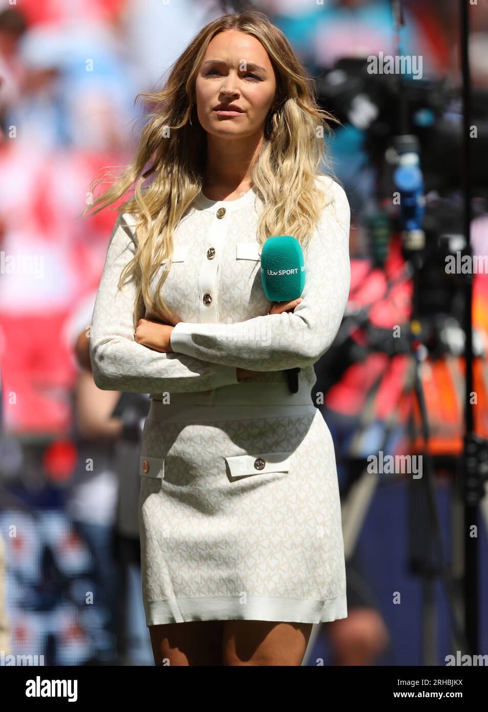 TV Presenter, Laura Woods - Manchester City v Manchester United, The Emirates FA Cup Final, Wembley Stadium, London, UK - 3rd June 2023  Editorial Use Only - DataCo restrictions apply Stock Photo