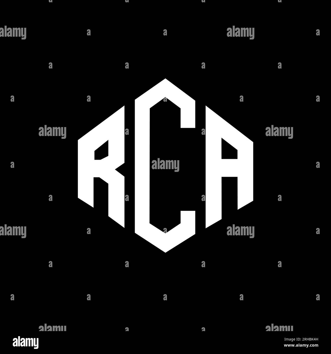 RCA letter logo design with polygon shape. RCA polygon and cube shape ...