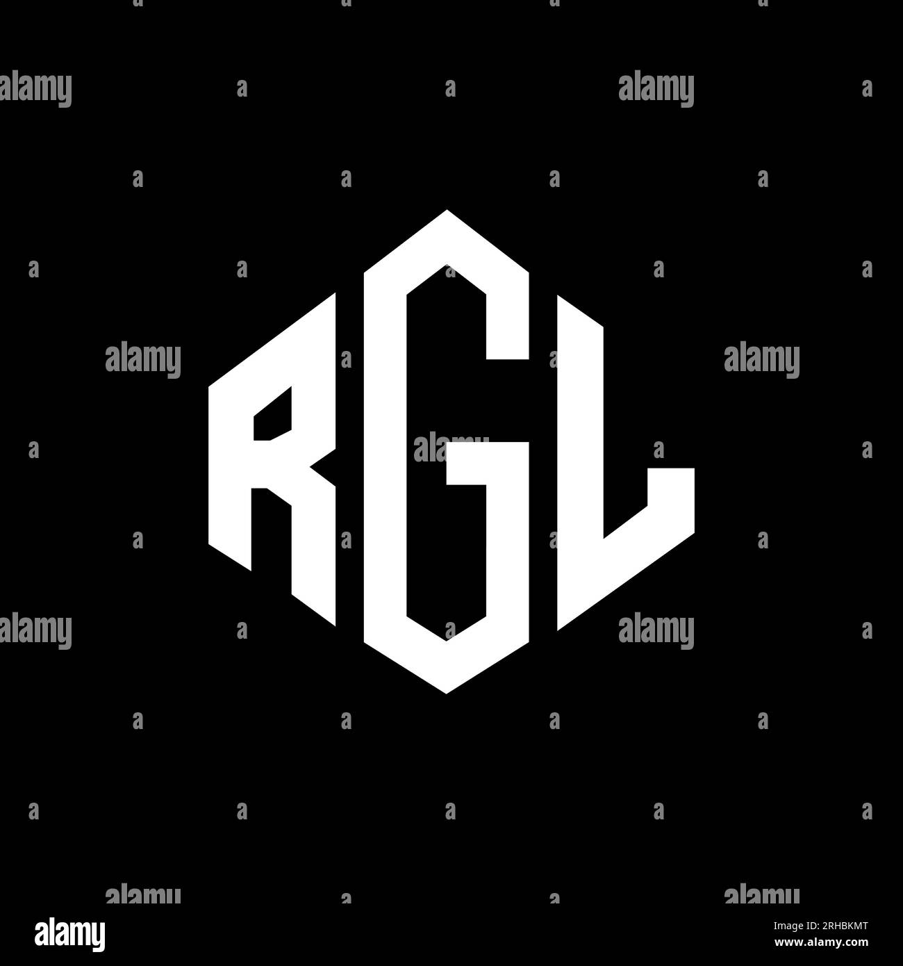 RGL letter logo design with polygon shape. RGL polygon and cube shape ...