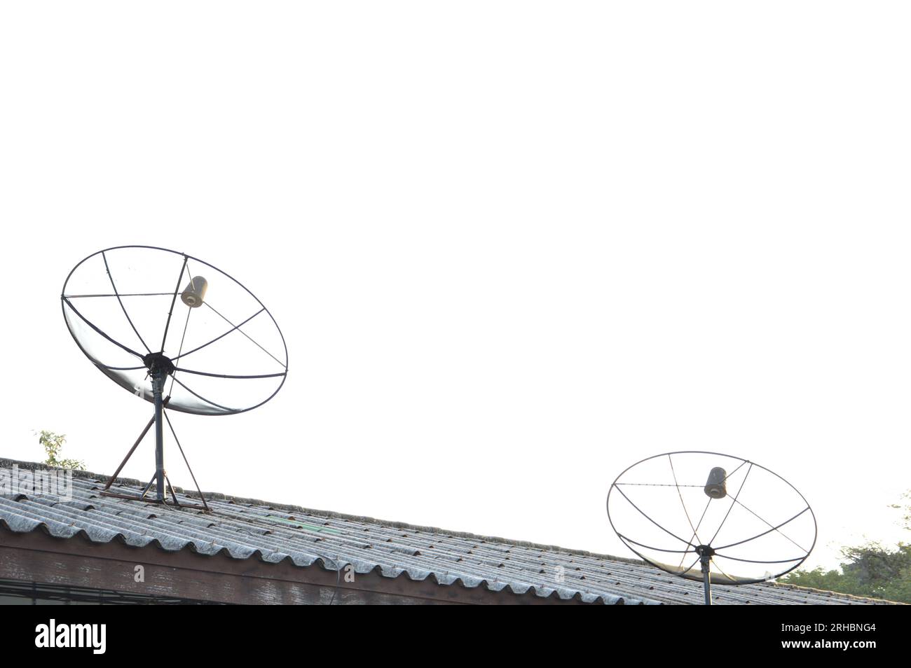 satellite receiver dish Stock Photo