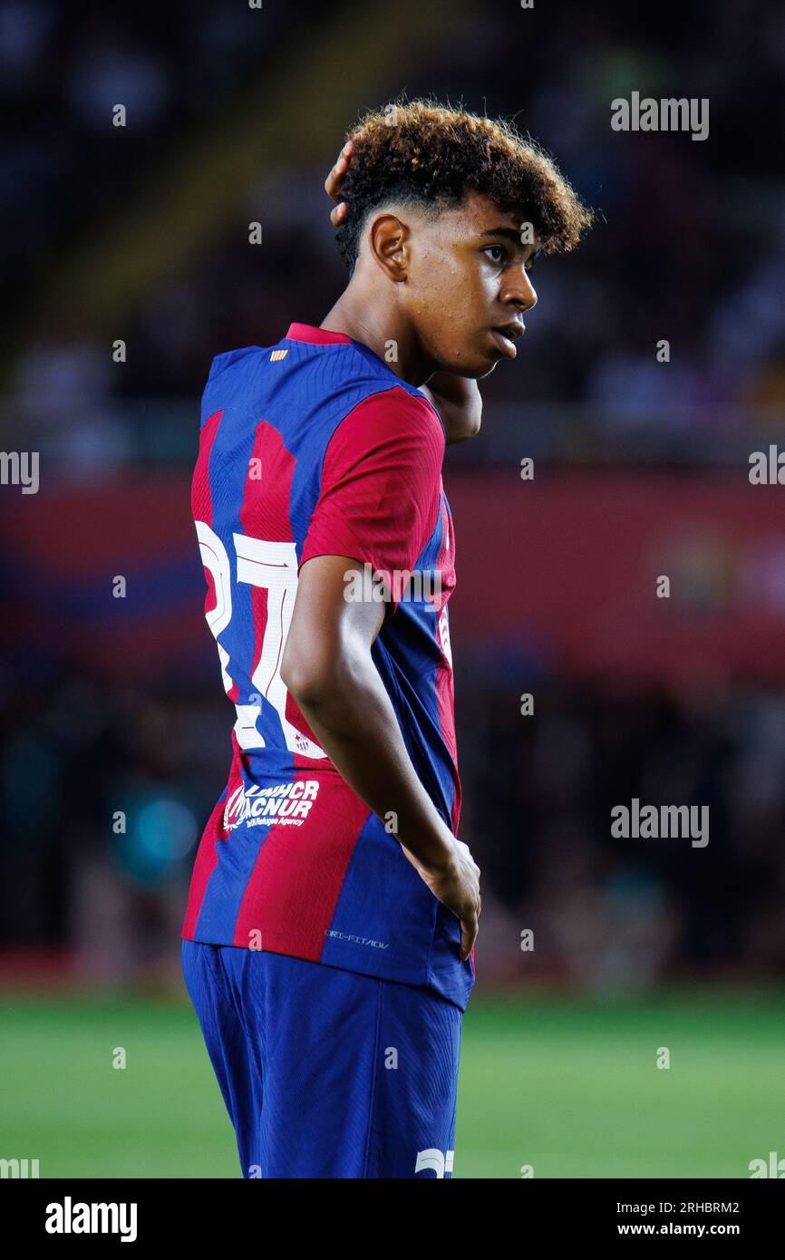 BARCELONA - AUG 8: Lamine Yamal In Action During The Joan Gamper Trophy ...