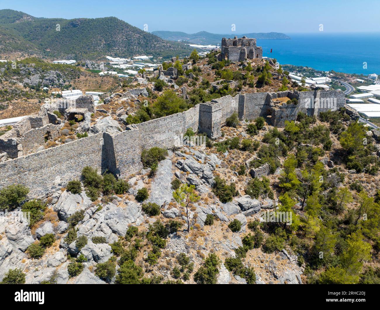 Softa Castle view in Bozyazi Town - Turkey Stock Photo
