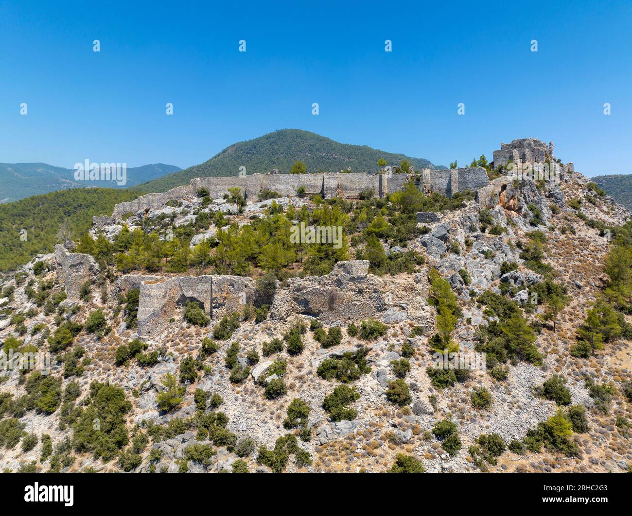 Softa Castle view in Bozyazi Town - Turkey Stock Photo