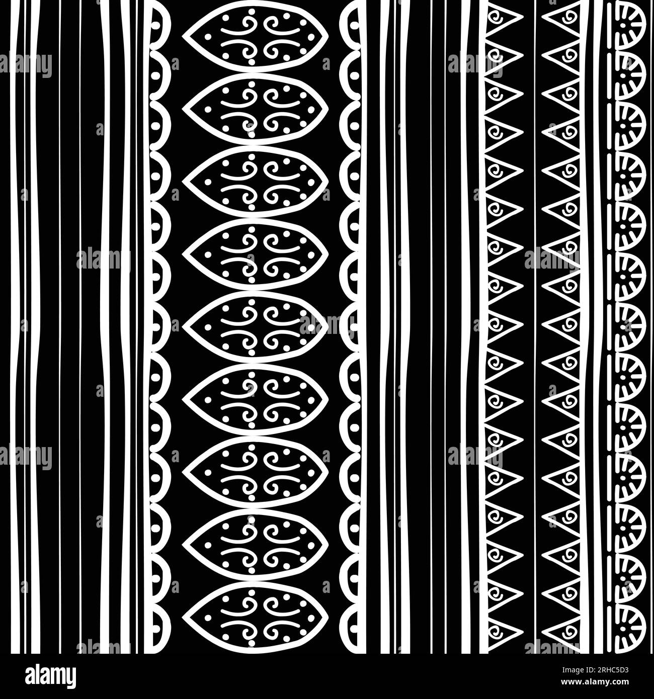 ancient maya tribal ethnic seamless pattern with black and white color ...