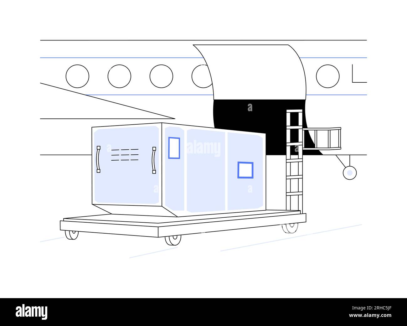 Air cargo containers abstract concept vector illustration Stock Vector ...