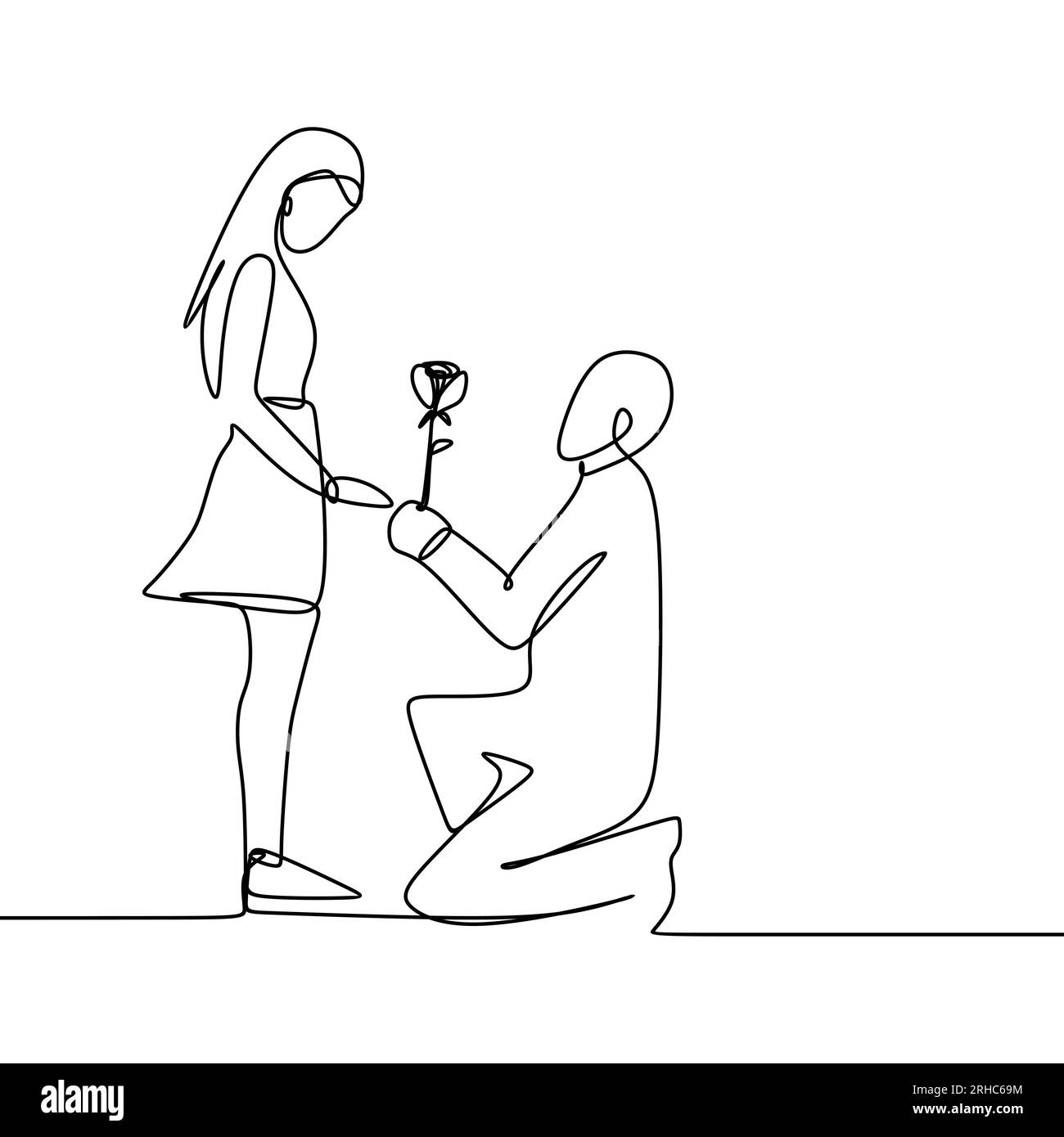 Romantic Propose Scenery Drawing  Cool Drawing Idea