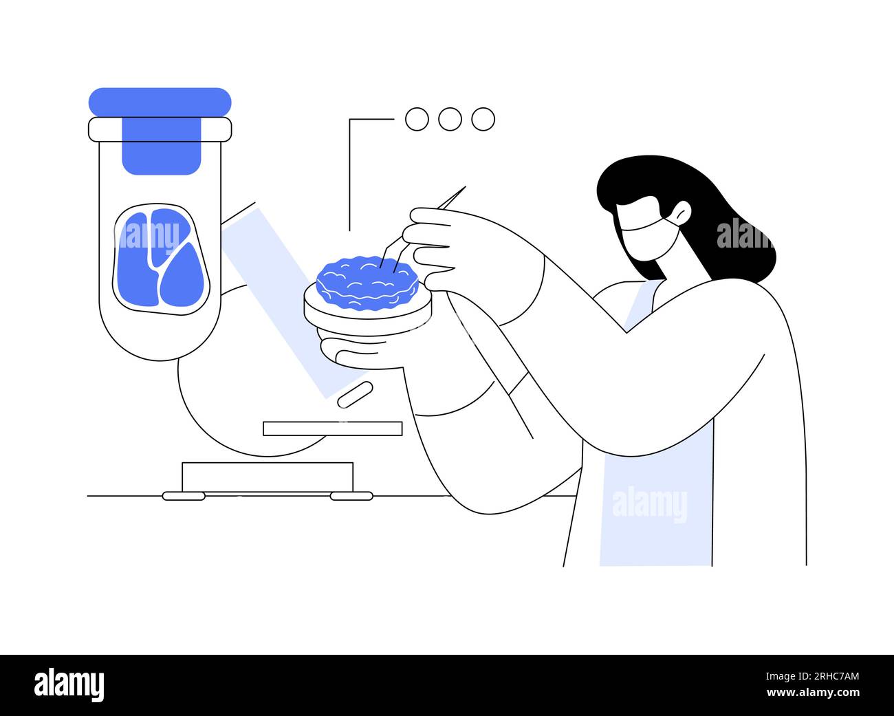 Growing meat in a lab abstract concept vector illustration Stock Vector