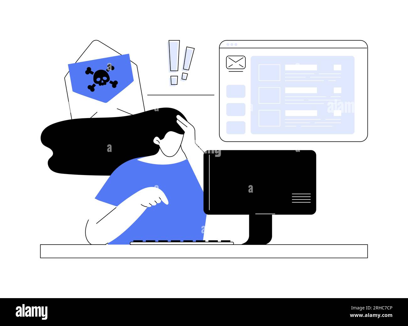 Malicious attachments abstract concept vector illustration Stock Vector ...