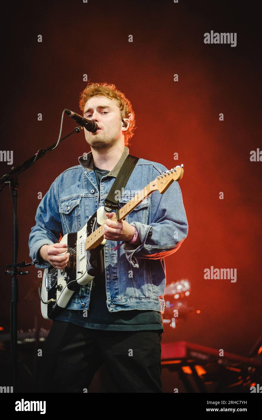 Gothenburg, Sweden. 12th, August 2023. The English singer, songwriter and musician Sam Fender performs a live concert during the Swedish music festival Way Out West 2023 in Gothenburg. (Photo credit: Gonzales Photo - Tilman Jentzsch). Stock Photo