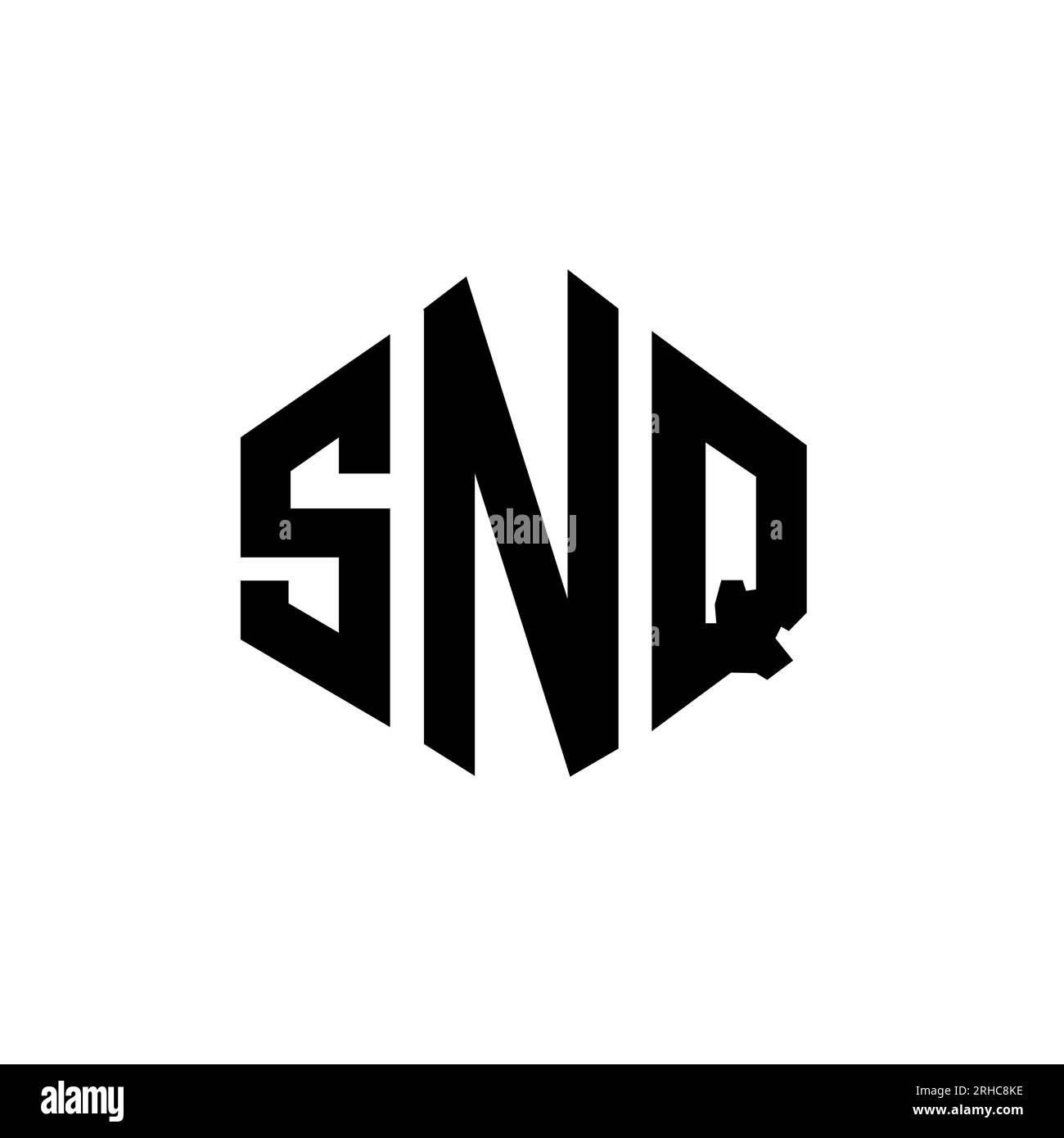 SNQ letter logo design with polygon shape. SNQ polygon and cube shape ...