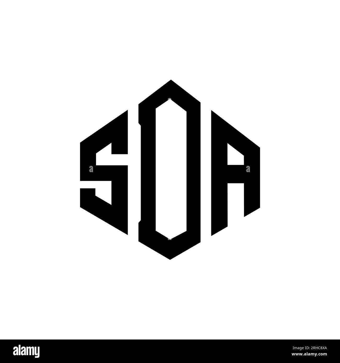 SDA letter logo design with polygon shape. SDA polygon and cube shape ...