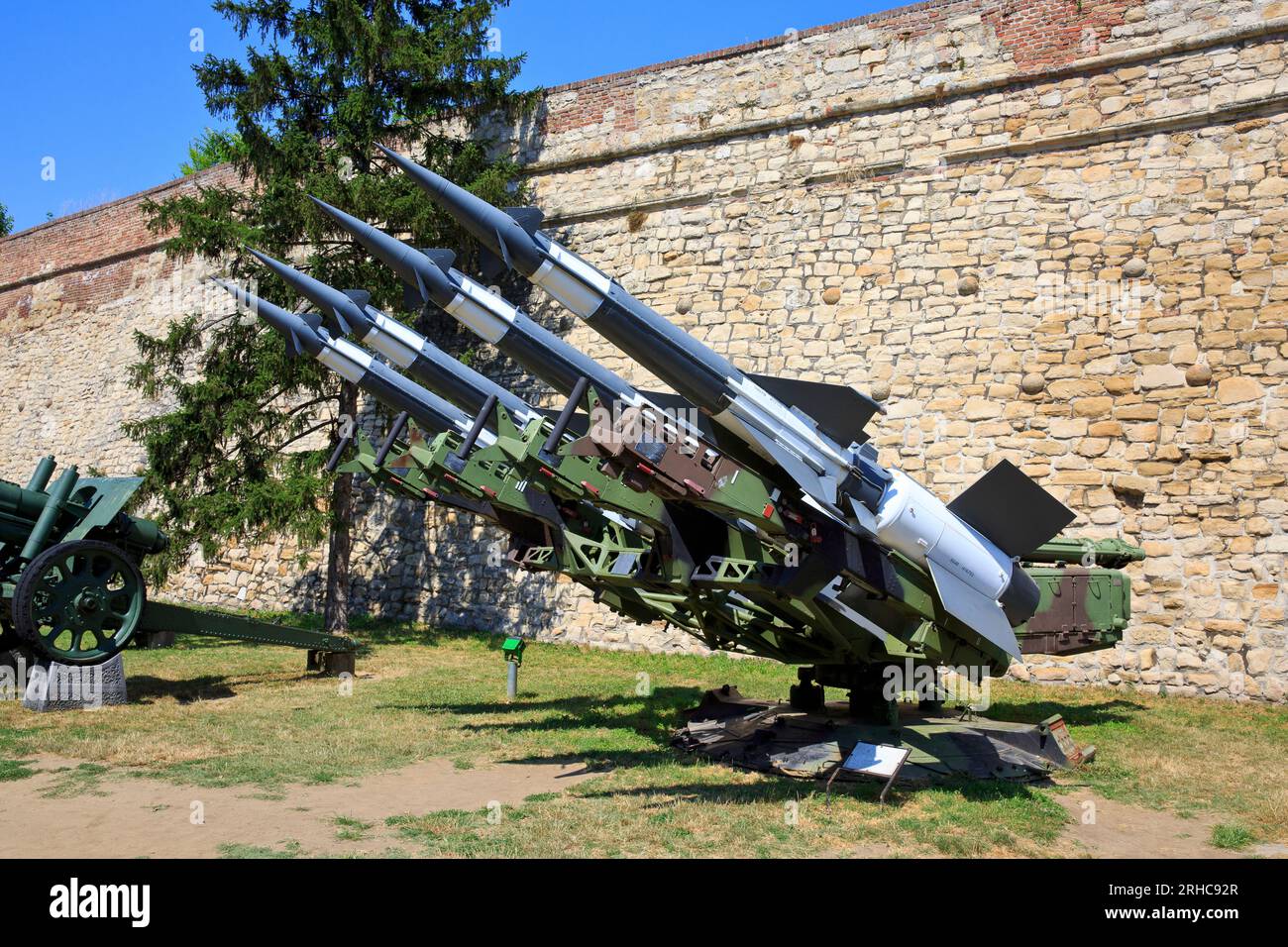 The S-125 Neva air defense system of the Serbian Army on display at the Military Museum inside Belgrade Fortress (Kalemegdan) in Belgrade, Serbia Stock Photo