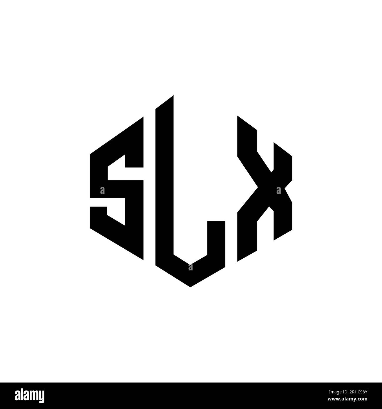 SLX letter logo design with polygon shape. SLX polygon and cube shape ...