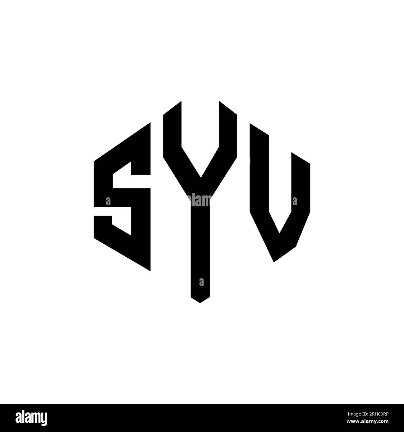 SYV letter logo design with polygon shape. SYV polygon and cube shape ...