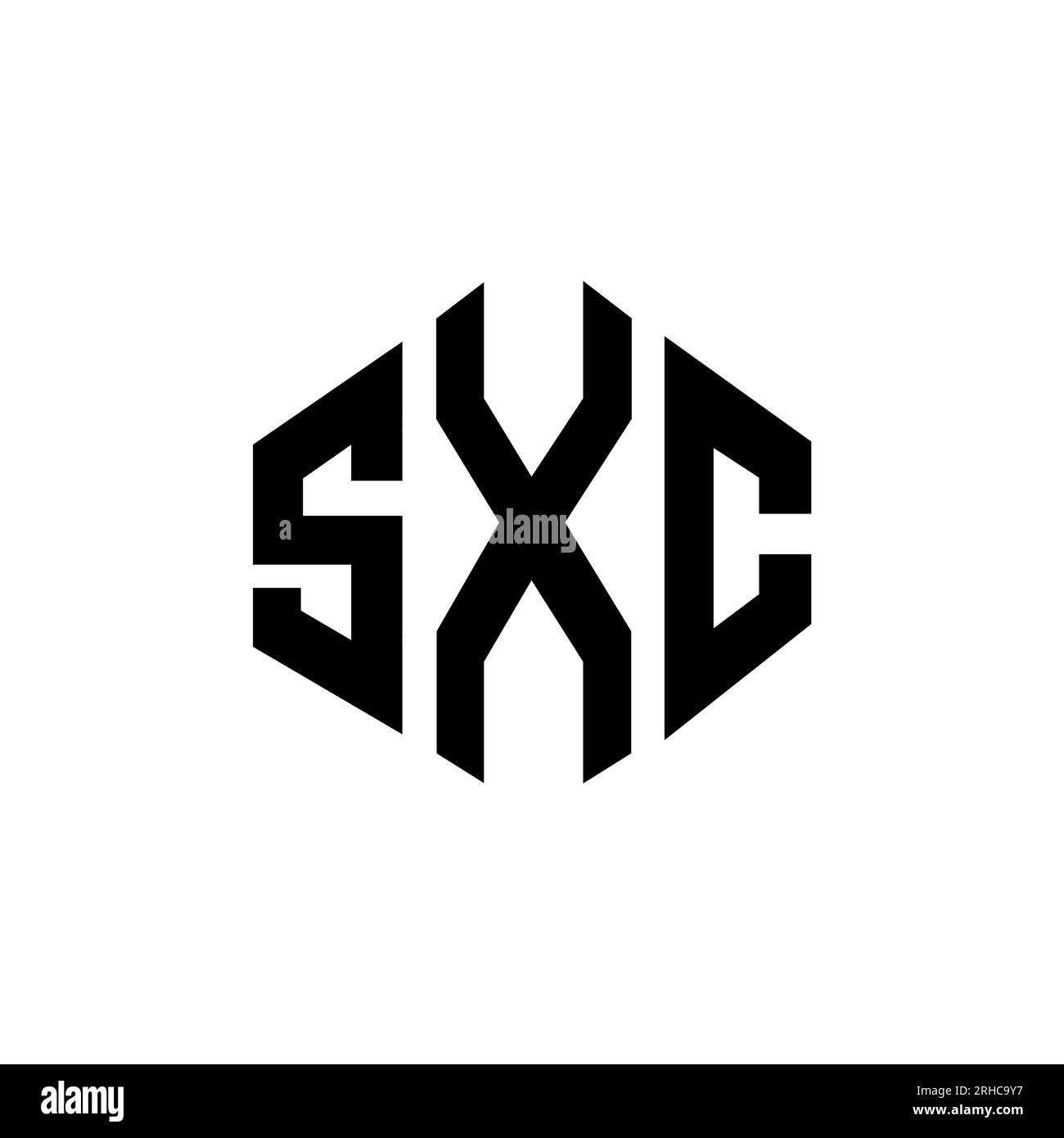 SXC letter logo design with polygon shape. SXC polygon and cube shape logo  design. SXC hexagon vector logo template white and black colors. SXC monogr  Stock Vector Image & Art - Alamy
