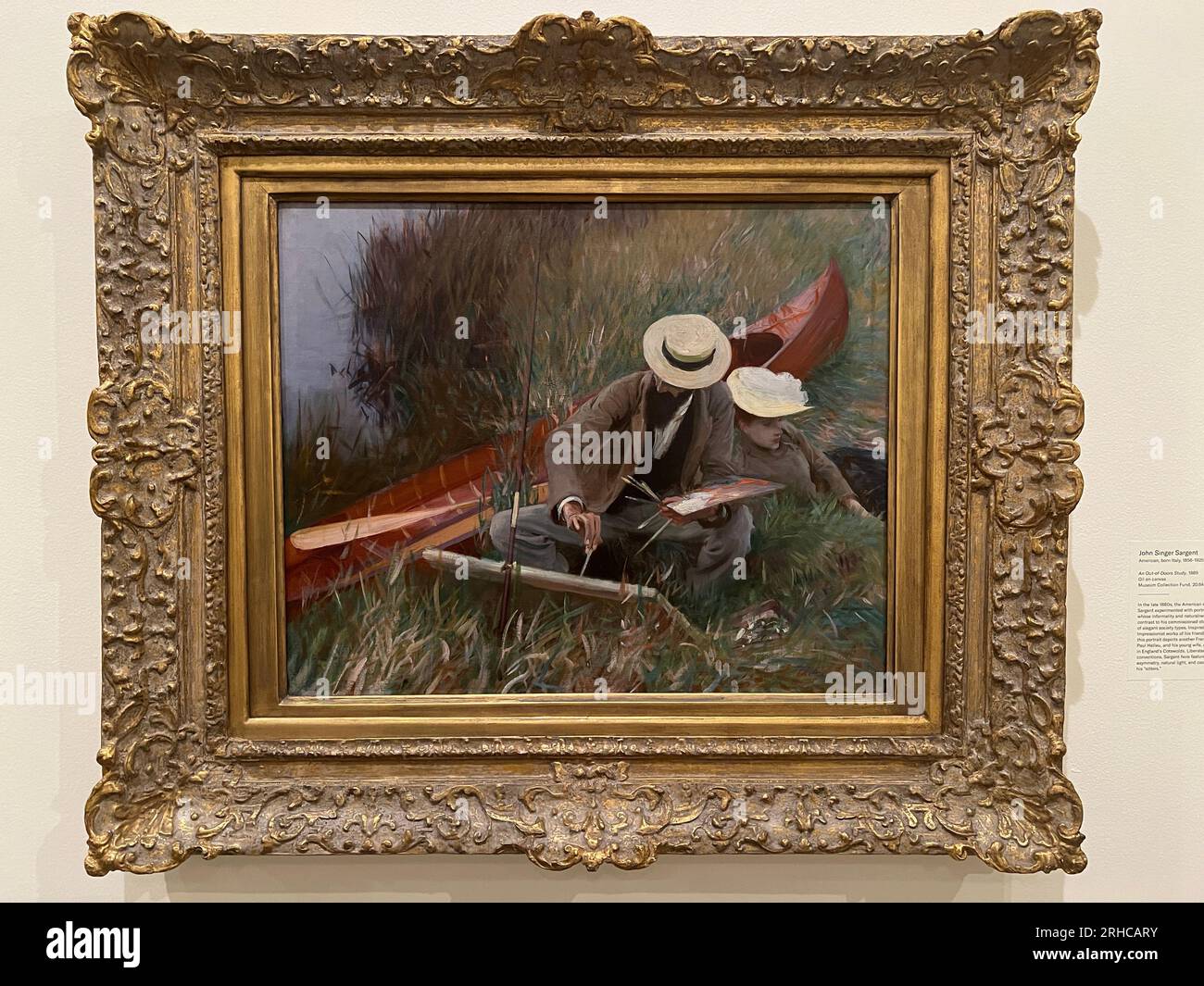 John Singer Sargent American, born Italy, 1856-1925 'An Out-of-Doors Study,' 1889, (Paul Helleu Sketching with His Wife) Oil on canvas. Brooklyn Museum, NYC Stock Photo