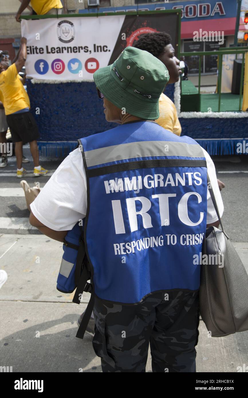 Annual Community March with police and community on Flatbush Avenue in