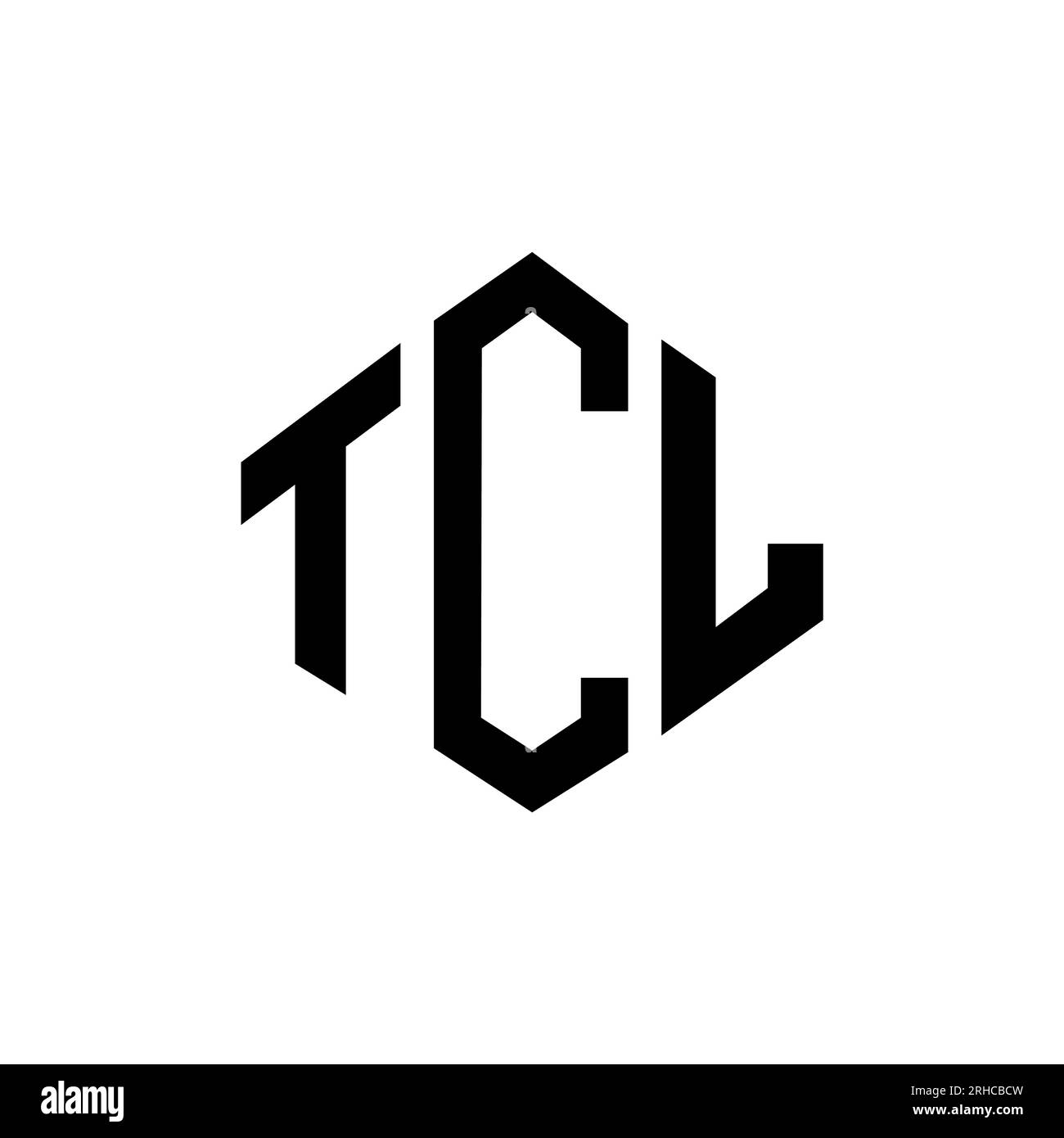 TCL letter logo design with polygon shape. TCL polygon and cube shape ...