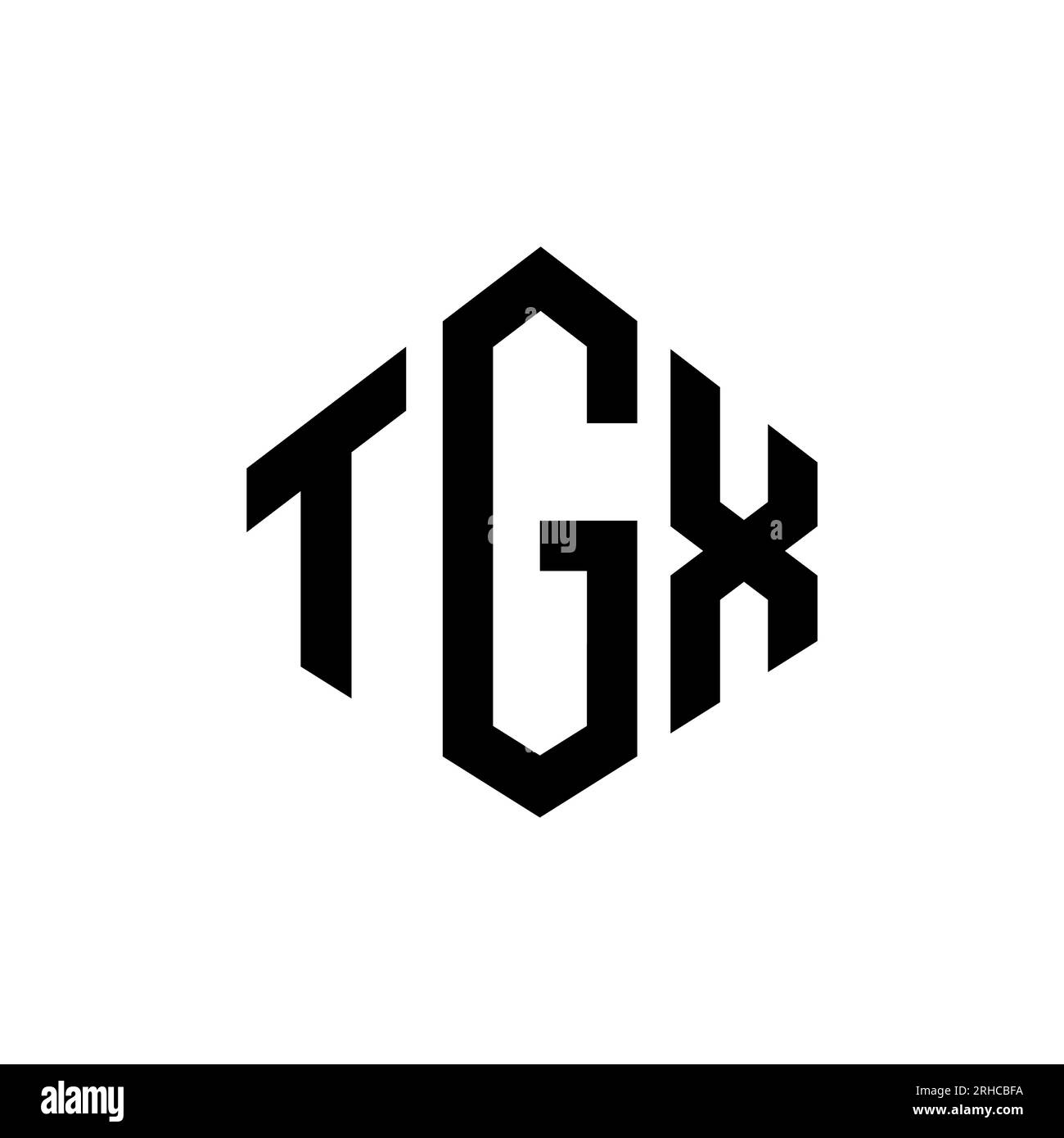 TGX letter logo design with polygon shape. TGX polygon and cube shape