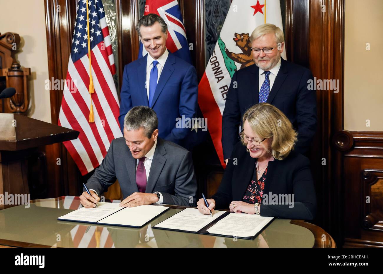 Wade Crowfoot, bottom left, California's Natural Resources Secretary ...
