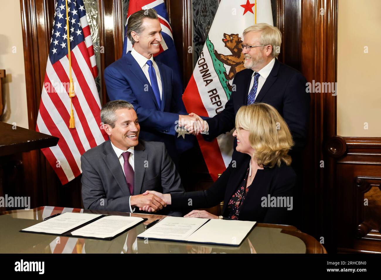 Wade Crowfoot, bottom left, California's Natural Resources Secretary ...