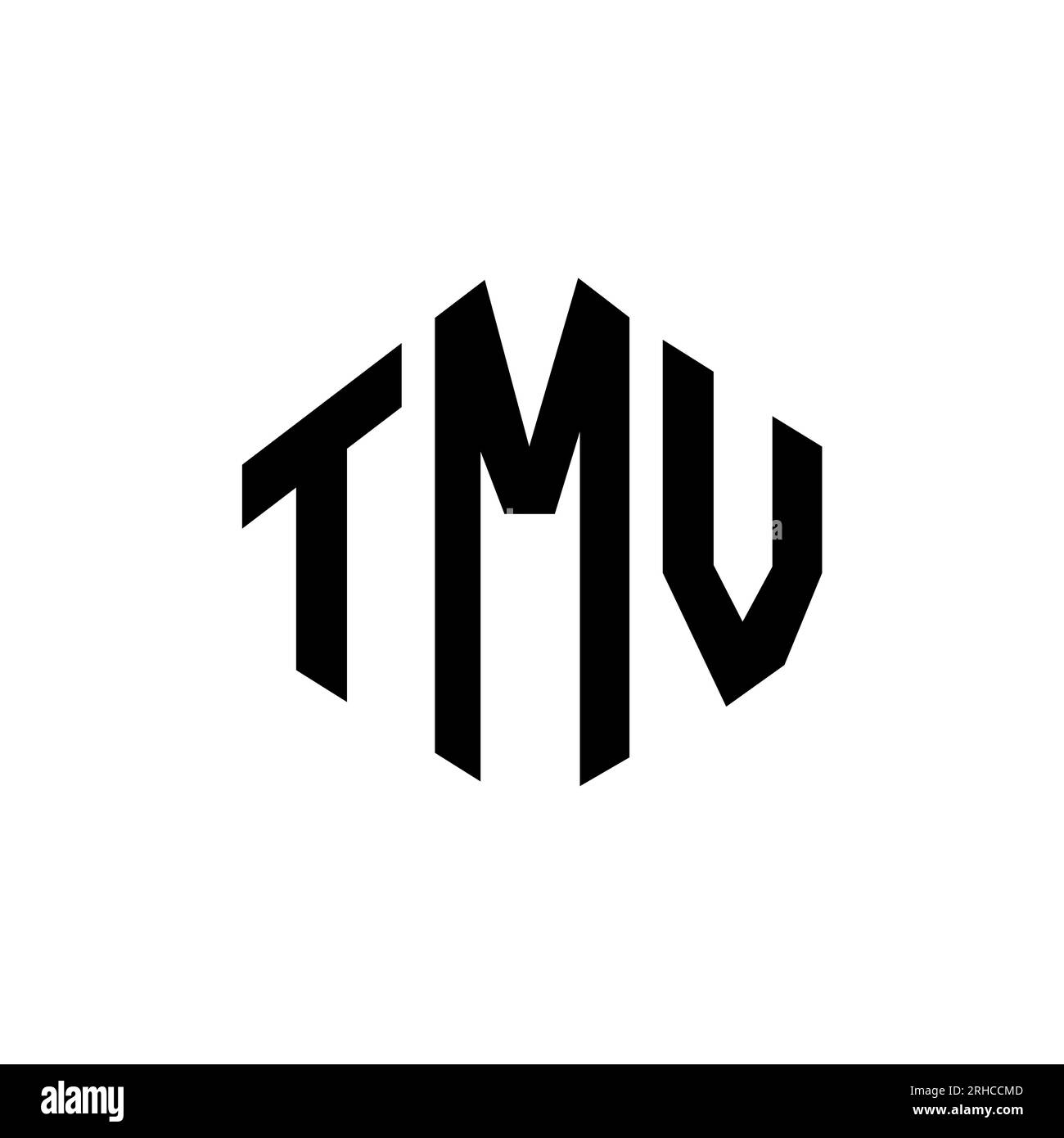 TMV letter logo design with polygon shape. TMV polygon and cube shape ...