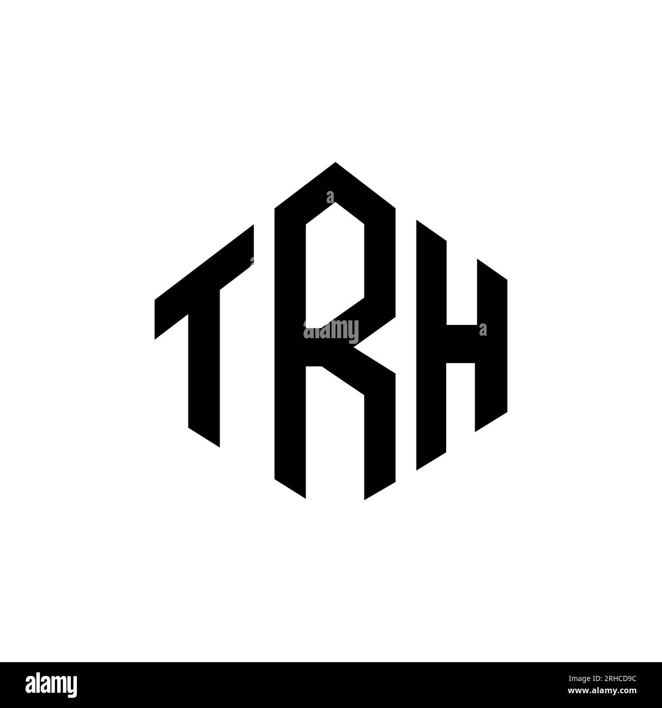 TRH letter logo design with polygon shape. TRH polygon and cube shape ...