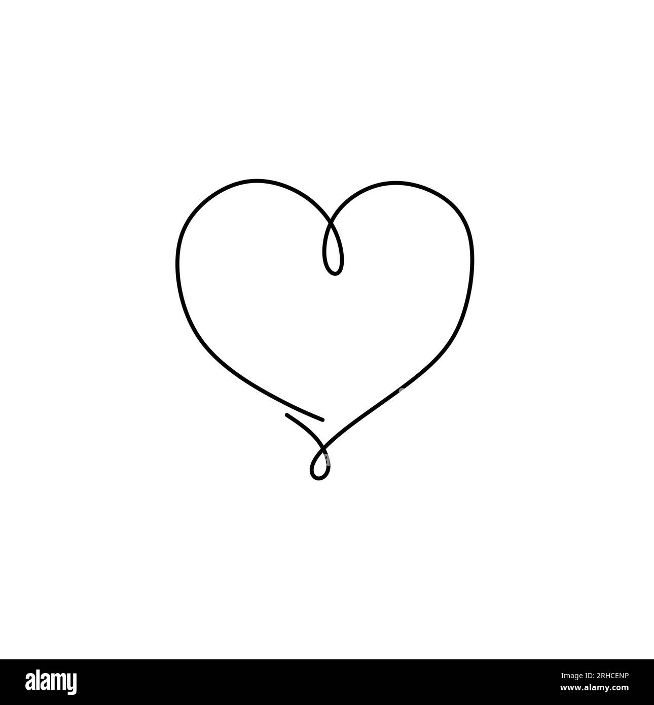 line drawing continues romance arrow. Stock Vector