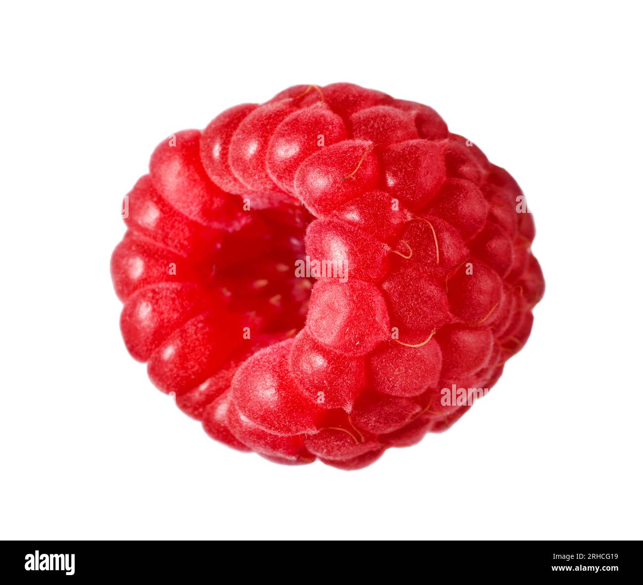Food Raspy One tasty ripe raspberry isolated on white Stock Photo - Alamy