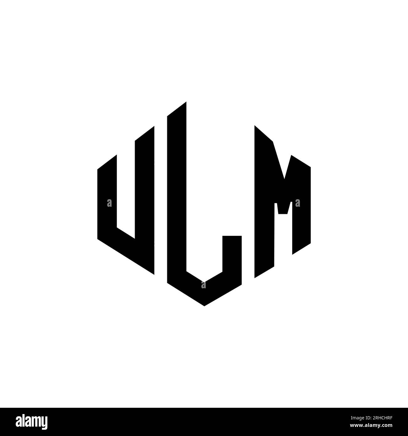 ULM letter logo design with polygon shape. ULM polygon and cube shape logo design. ULM hexagon
