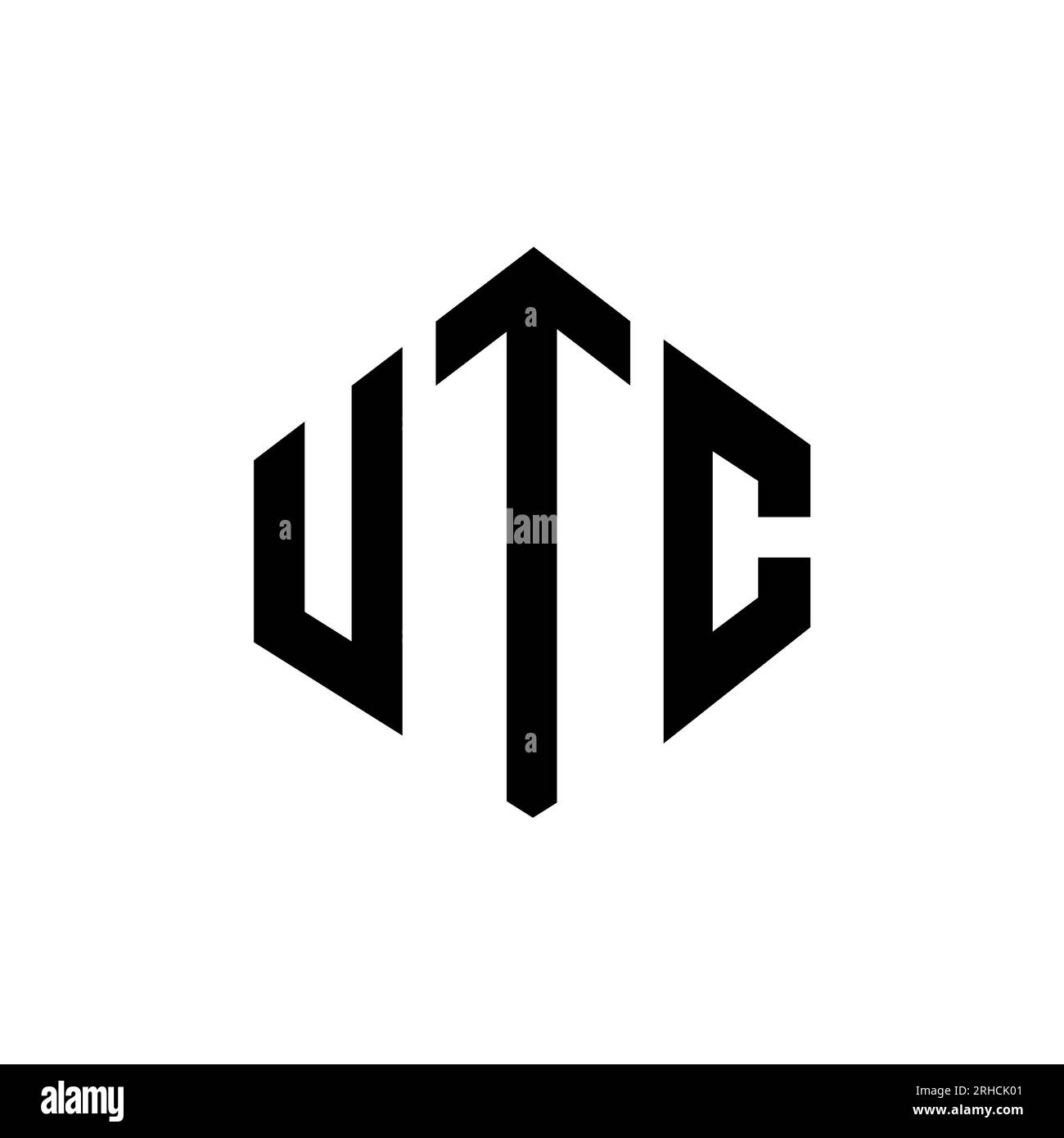 Utc Letter Logo Design With Polygon Shape Utc Polygon And Cube Shape