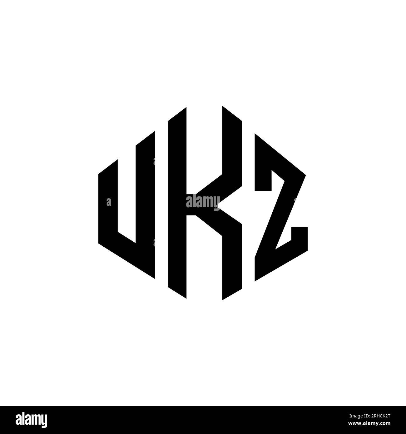 UKZ letter logo design with polygon shape. UKZ polygon and cube shape ...