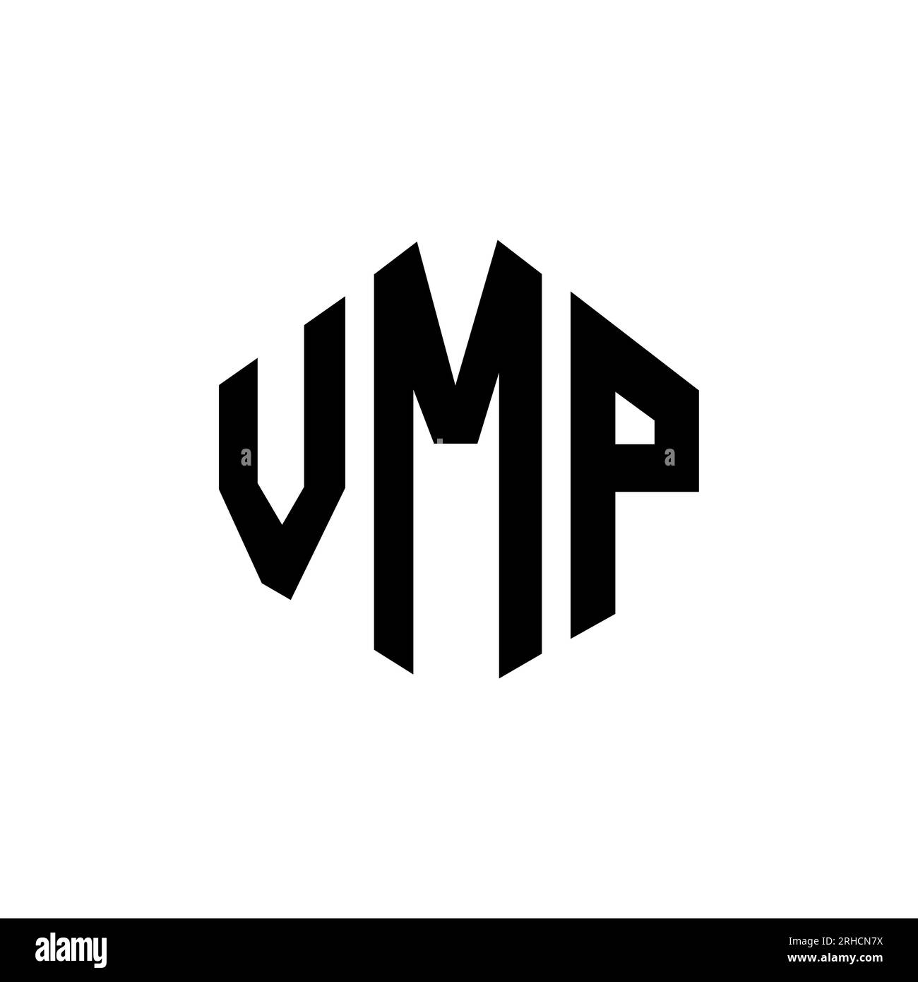 VMP letter logo design with polygon shape. VMP polygon and cube shape
