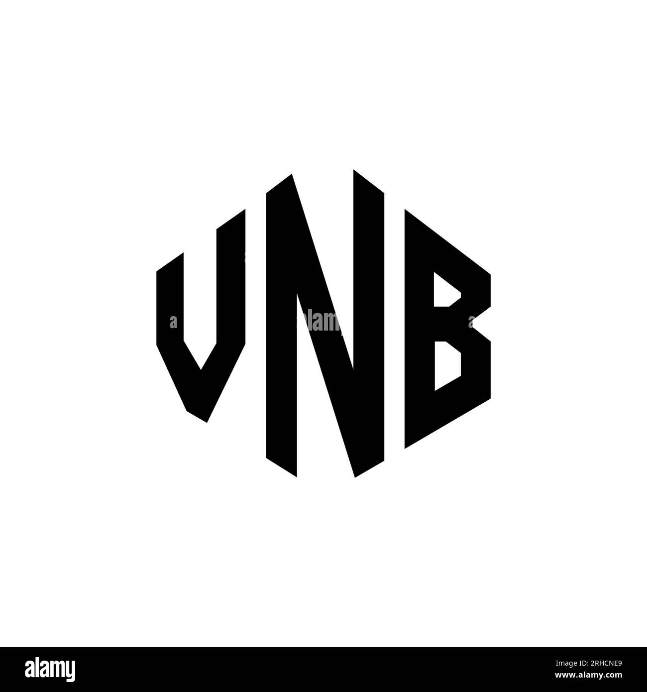 VNB letter logo design with polygon shape. VNB polygon and cube shape ...