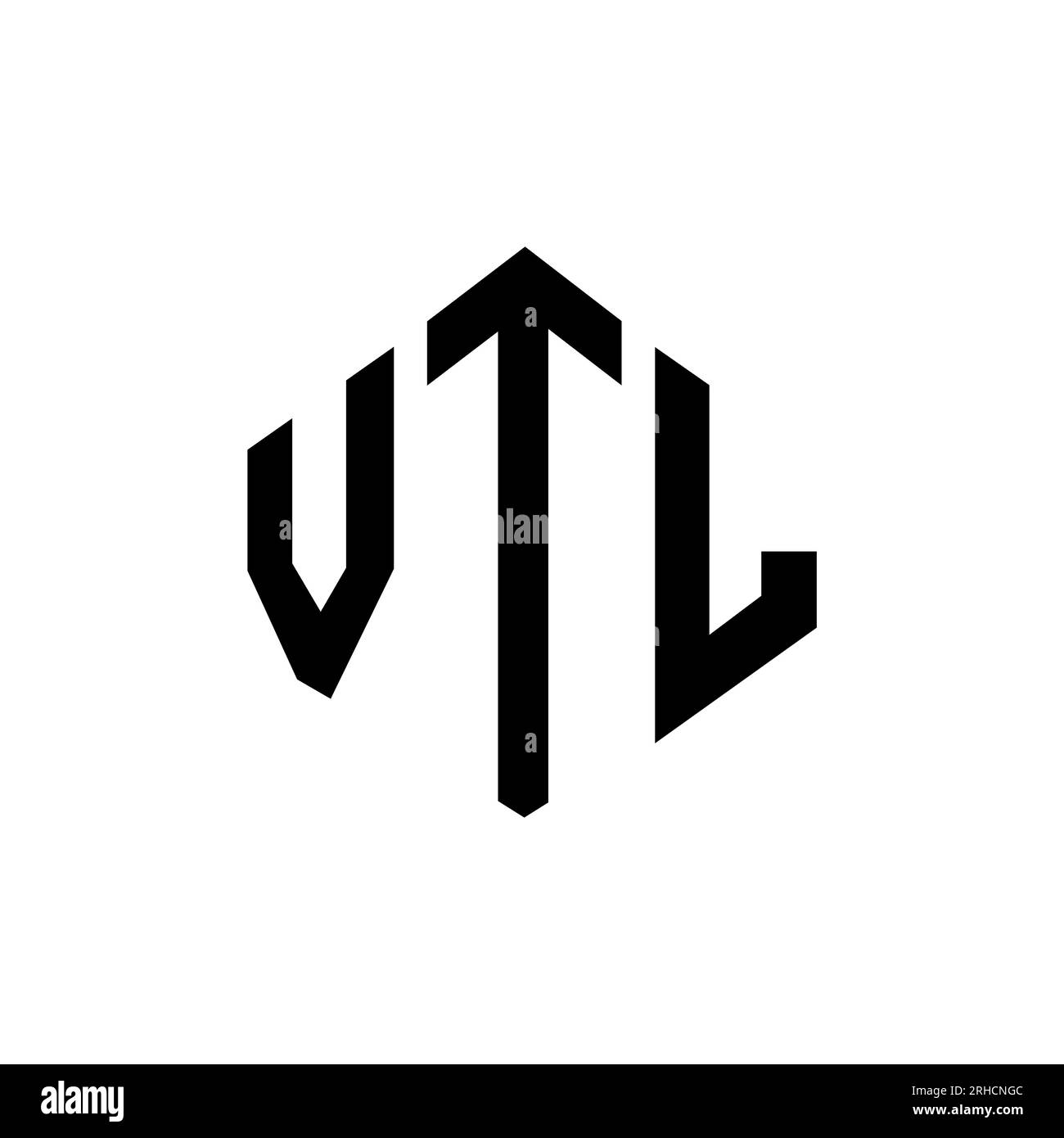 VTL letter logo design with polygon shape. VTL polygon and cube shape ...