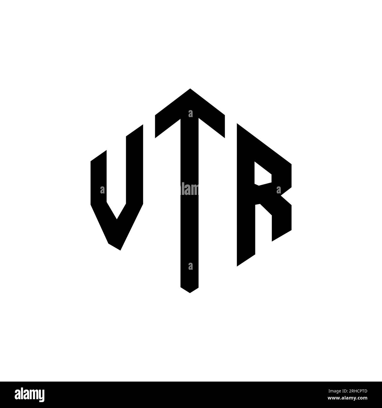 VTR letter logo design with polygon shape. VTR polygon and cube shape