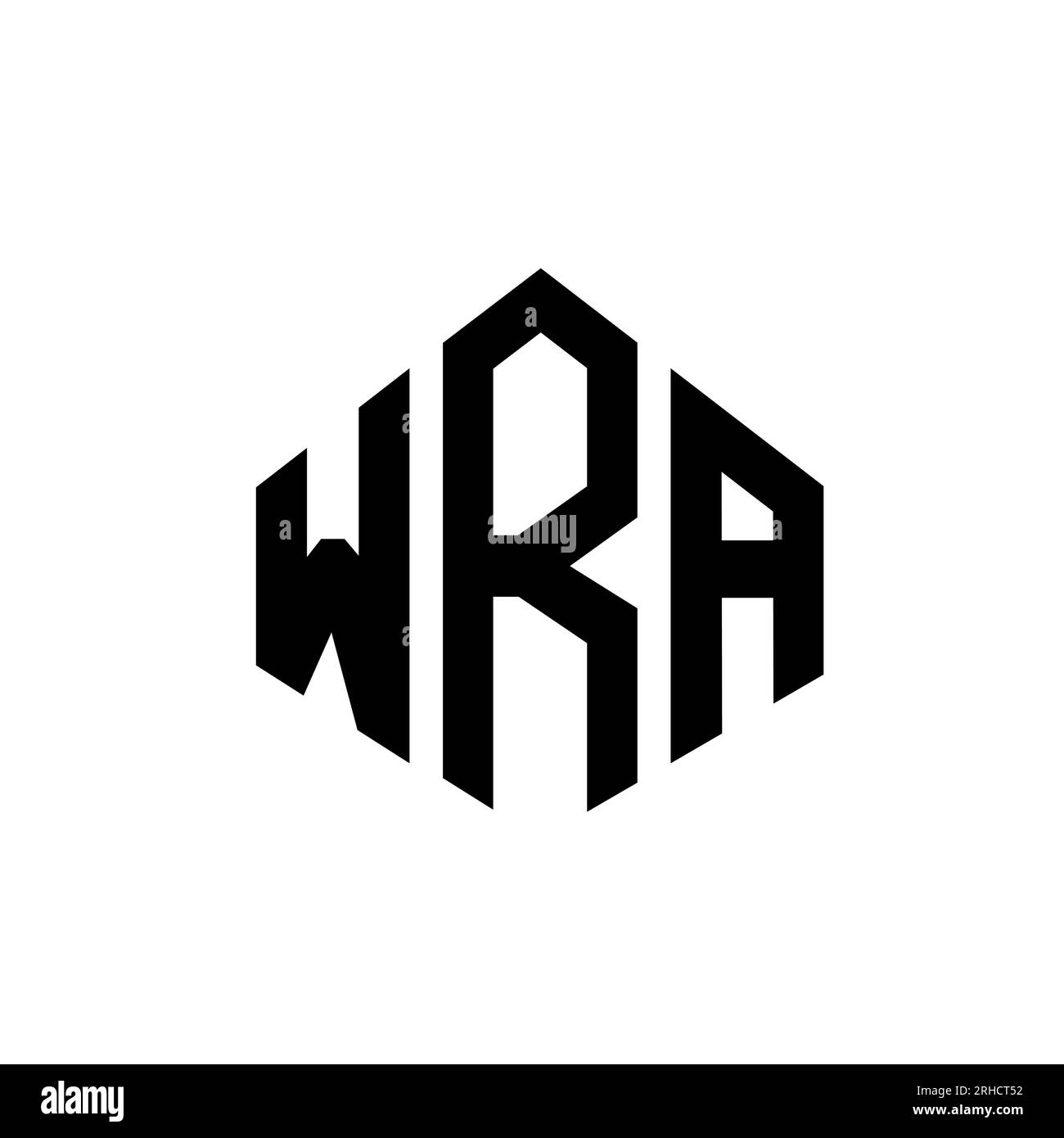 WRA letter logo design with polygon shape. WRA polygon and cube shape ...