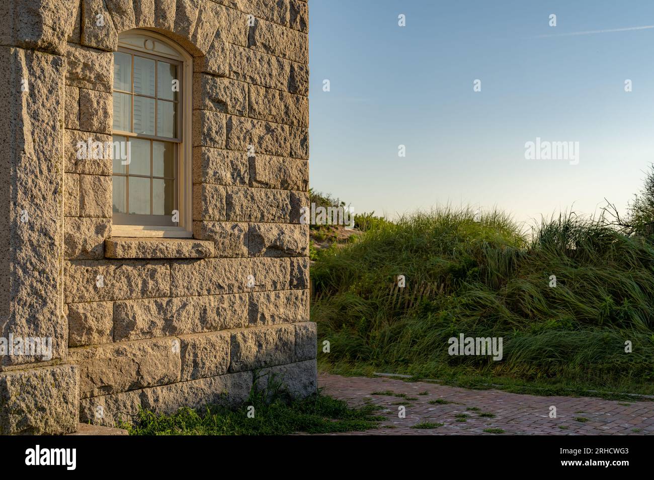 Late afternoon summer photo of the North Lighthouse, New Shoreham, Block Island, Rhode Island