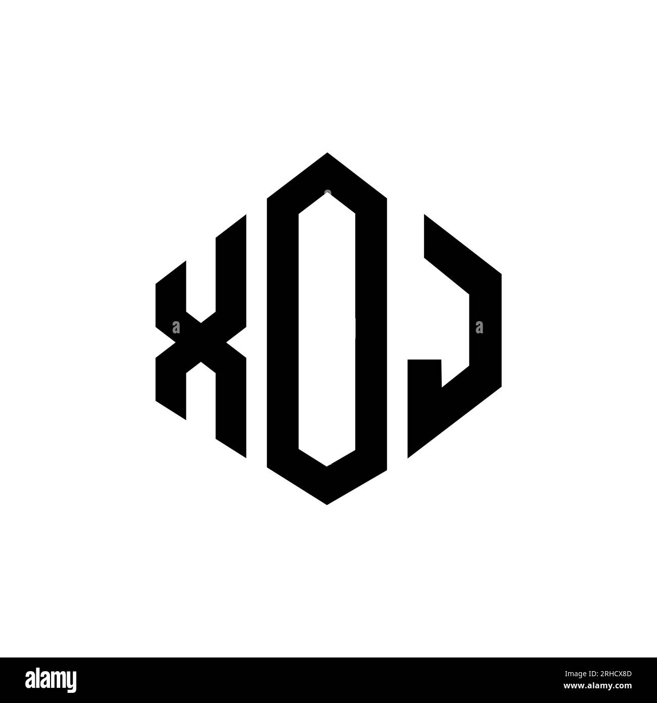 Xoj XOJ letter logo design with polygon shape. XOJ polygon and cube shape ...